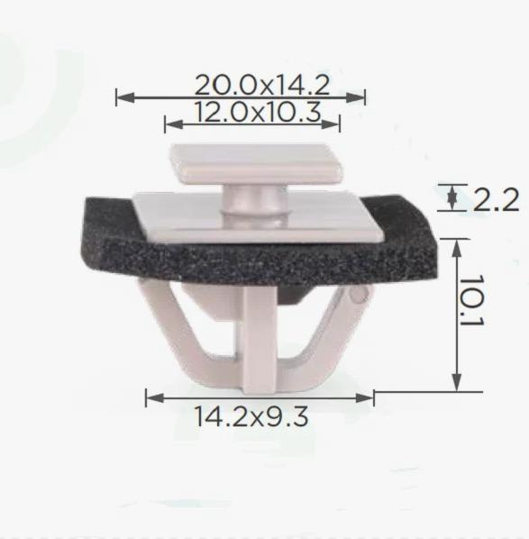 Клипса пластиковая для Hyundai, Kia ОЕМ: 87756C8700, 87758B9010. (молдинги, пороги).